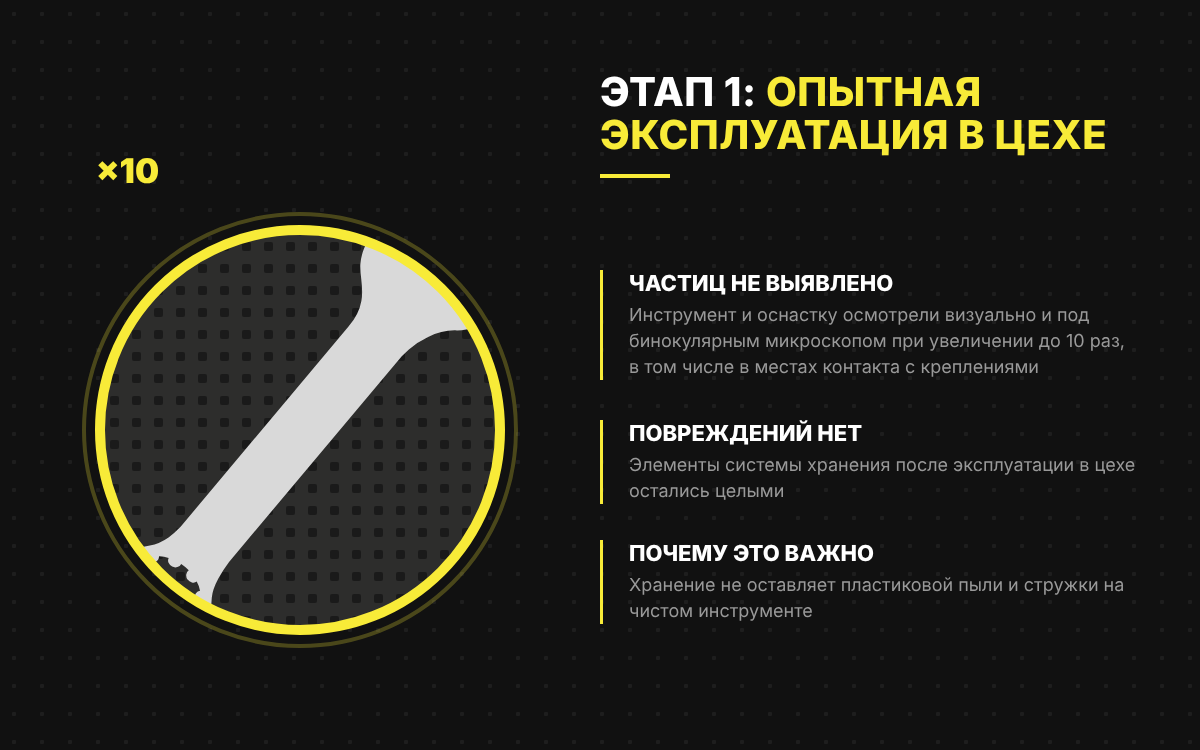 Осмотр инструмента под микроскопом после эксплуатации на стендах ToolBoard