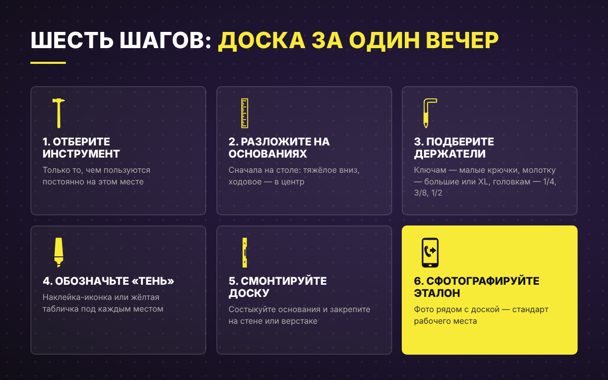 Шесть шагов: как сделать теневую доску на основаниях ToolBoard