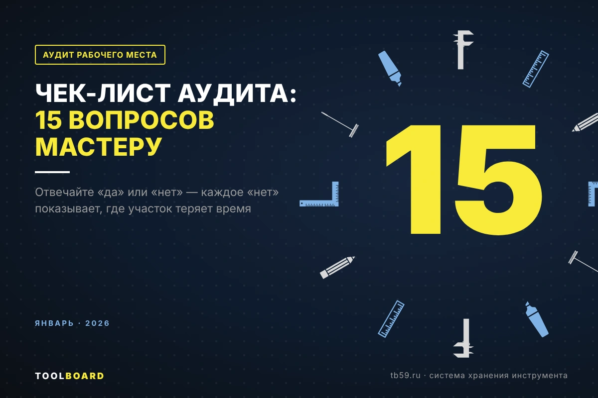 Чек-лист аудита рабочего места: 15 вопросов мастеру участка