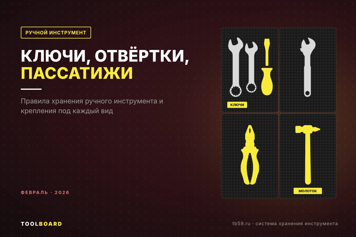 Ключи, отвёртки, пассатижи: правила хранения ручного инструмента
